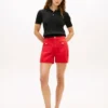 Denimshorts med guldknappar Denimshorts med guldknappar