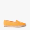 Espadriller i canvas med broderat monogram