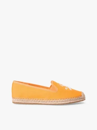 Espadriller i canvas med broderat monogram
