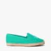 Espadriller i canvas med broderat monogram