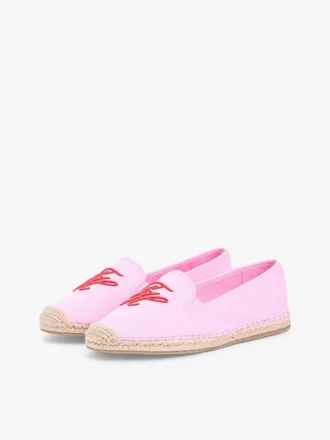 Espadriller i canvas med broderat monogram