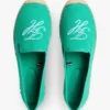 Espadriller i canvas med broderat monogram