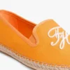 Espadriller i canvas med broderat monogram