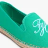 Espadriller i canvas med broderat monogram