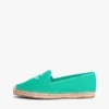 Espadriller i canvas med broderat monogram