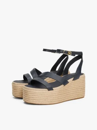 Espadriller med läderrem