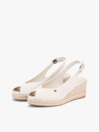 Espadriller med slingback och kilklack