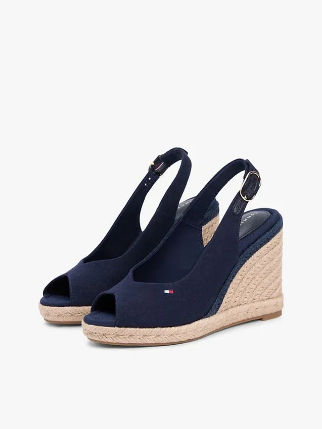 Espadriller med slingback och kilklack Espadriller med slingback och kilklack