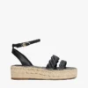 Espadriller med vridna remmar i läder