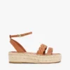 Espadriller med vridna remmar i läder Espadriller med vridna remmar i läder