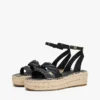 Espadriller med vridna remmar i läder