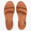 Espadriller med vridna remmar i läder Espadriller med vridna remmar i läder