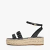 Espadriller med vridna remmar i läder