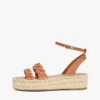 Espadriller med vridna remmar i läder Espadriller med vridna remmar i läder