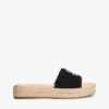 Espadrillesandal med broderat monogram