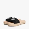 Espadrillesandal med broderat monogram