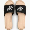 Espadrillesandal med broderat monogram