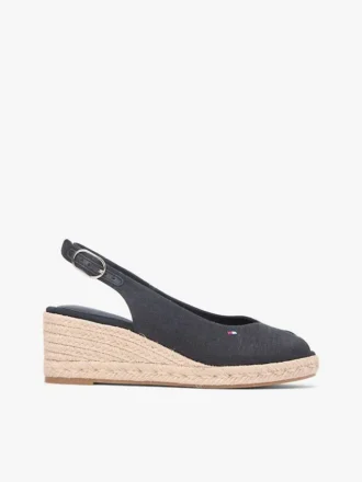 Espadrillesandaler med slingback och kilklack