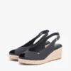 Espadrillesandaler med slingback och kilklack