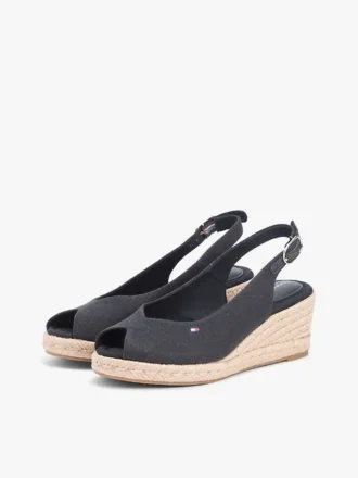 Espadrillesandaler med slingback och kilklack