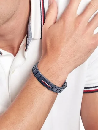 Flag Stripe armband i rostfritt stål