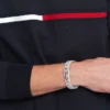 Flag Stripe armband i rostfritt stål