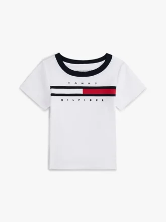 Flag Stripe Logo Ringer T-shirt för Baby