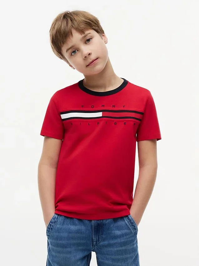 Flag Stripe Logo T-shirt för barn Flag Stripe Logo T-shirt för barn