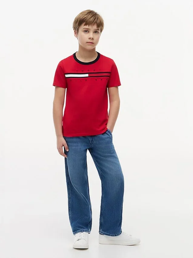 Flag Stripe Logo T-shirt för barn Flag Stripe Logo T-shirt för barn