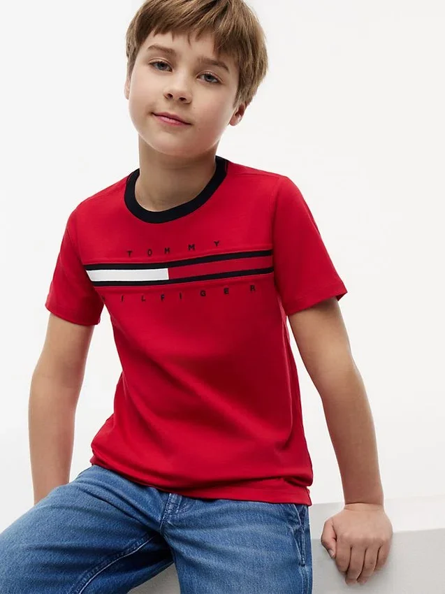 Flag Stripe Logo T-shirt för barn Flag Stripe Logo T-shirt för barn