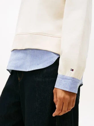 Fleece-tröja med lager-på-lager-look