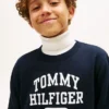 Fleece-tröja med logotyp för barn