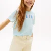 Flerfärgad T-shirt med Hilfiger-logotyp för barn