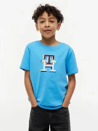 Flerfärgad T-shirt med monogram för barn