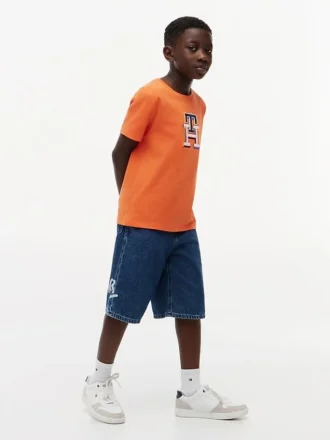 Flerfärgad T-shirt med monogram för barn