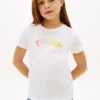 Flerfärgad T-shirt med pufflogotyp för barn