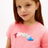 Flerfärgad T-shirt med pufflogotyp för barn