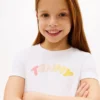 Flerfärgad T-shirt med pufflogotyp för barn