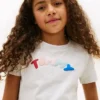 Flerfärgad T-shirt med pufflogotyp för barn