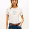 Flerfärgad T-shirt med Tommy-logotyp Flerfärgad T-shirt med Tommy-logotyp