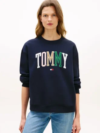 Flerfärgad Varsity-tröja med Tommy-logotyp