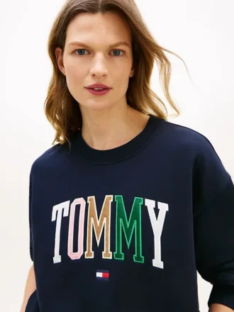 Flerfärgad Varsity-tröja med Tommy-logotyp