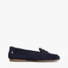 Flexibla pennyloafers i mocka
