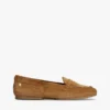Flexibla pennyloafers i mocka