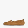 Flexibla pennyloafers i mocka