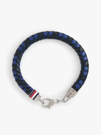 Flätat läderarmband