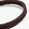 Flätat läderarmband Flätat läderarmband
