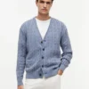Garment-Dyed Cable Knit Cardigan Garment-Dyed Cable Knit Cardigan