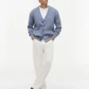 Garment-Dyed Cable Knit Cardigan Garment-Dyed Cable Knit Cardigan