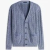 Garment-Dyed Cable Knit Cardigan Garment-Dyed Cable Knit Cardigan